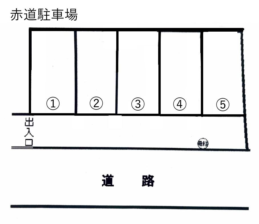 赤道駐車場の駐車配置図