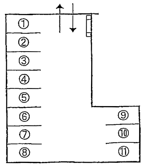 小野パーキングⅡの駐車配置図