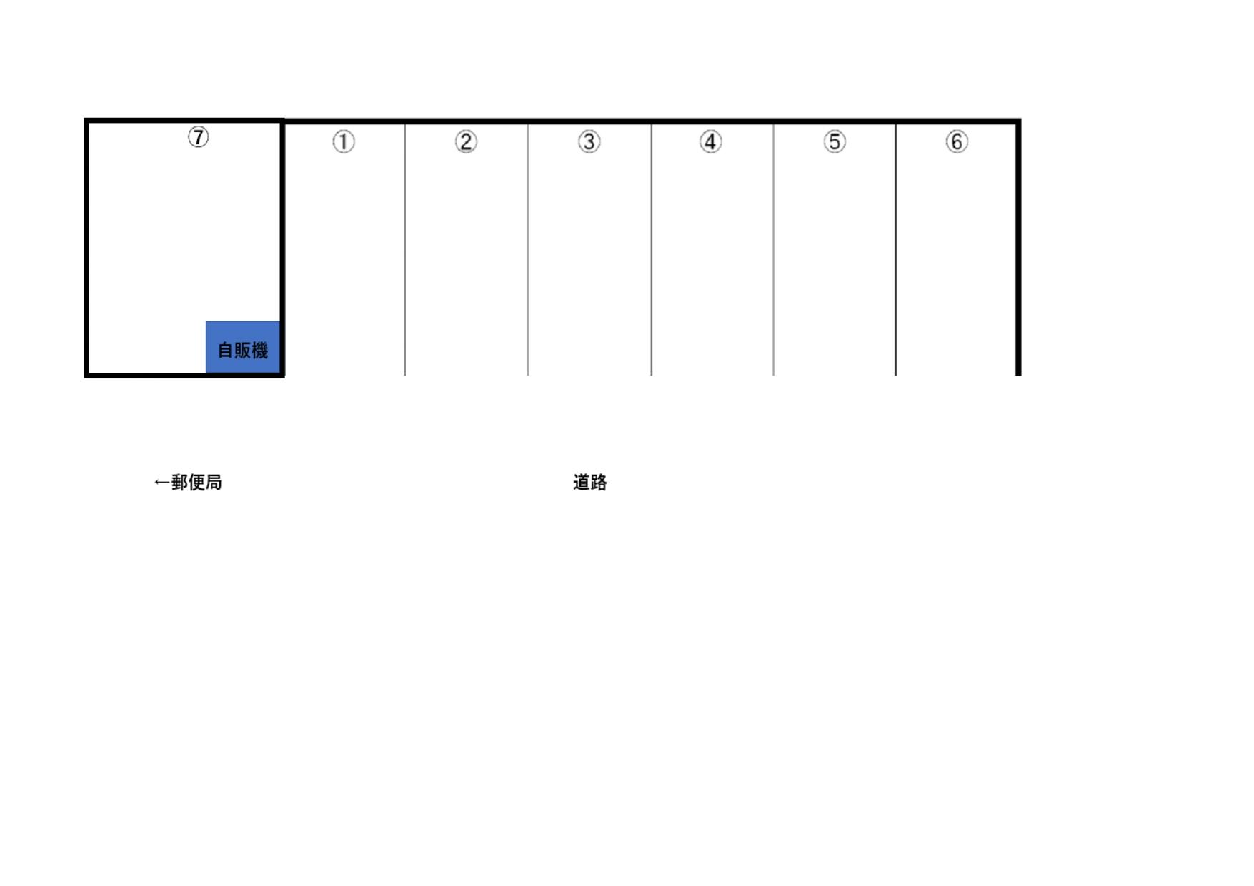 上間駐車場の駐車配置図