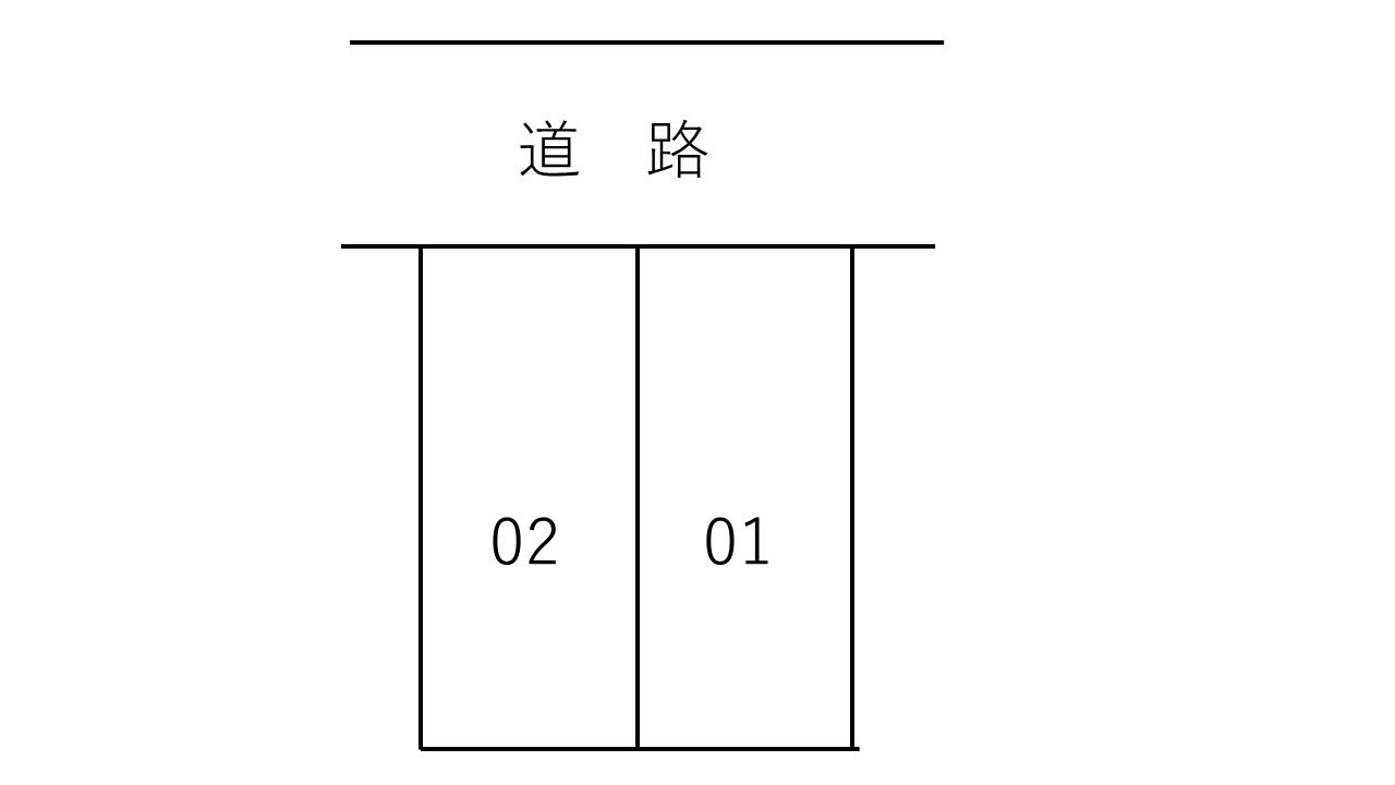 染谷パーキングの駐車配置図