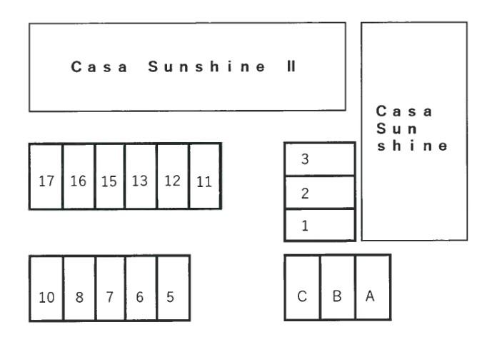 Casa Sunshineの駐車配置図