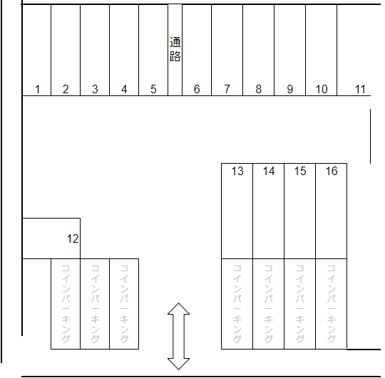 ヤマサパーキングの駐車配置図