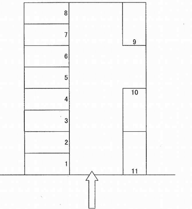 パーク長良丘の駐車配置図