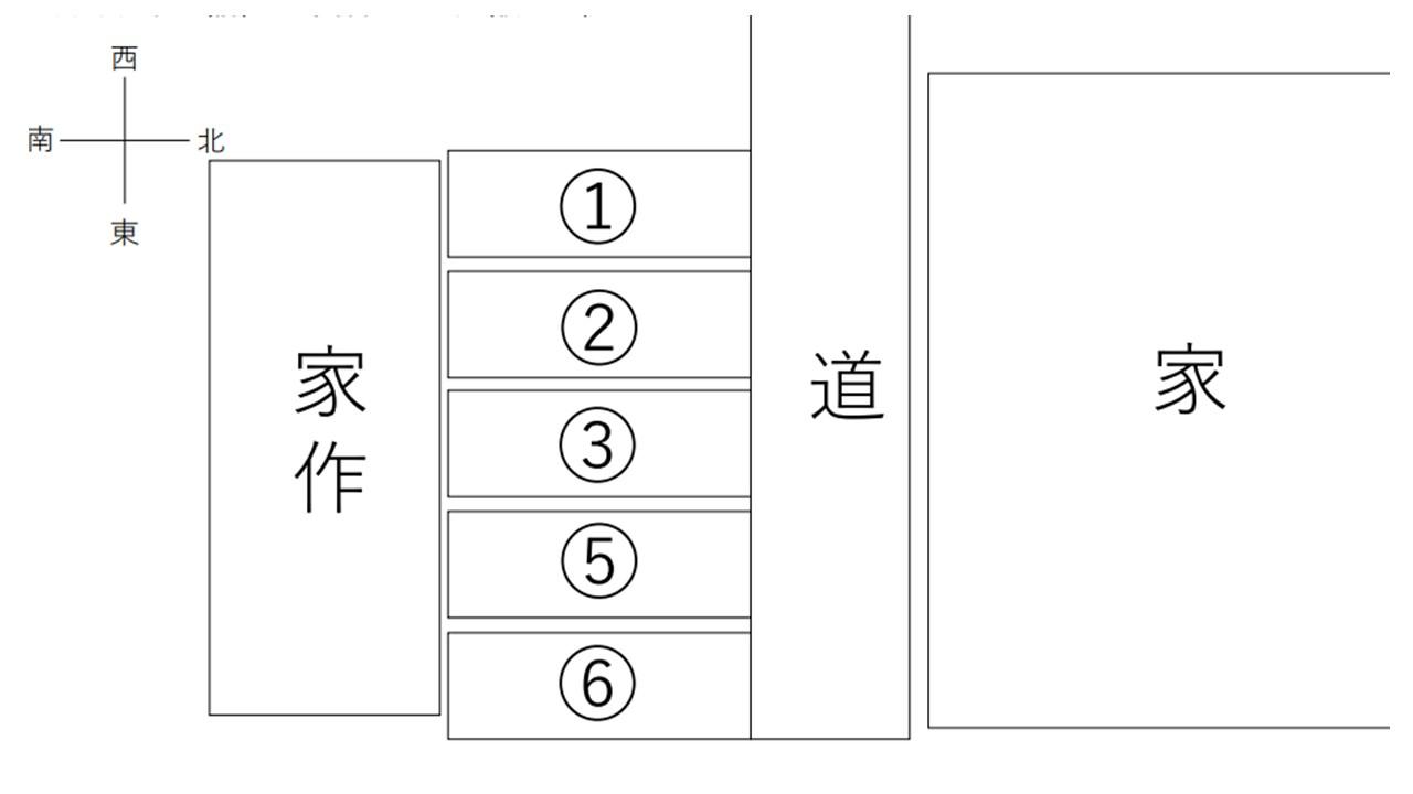 河野駐車場(前)の駐車配置図