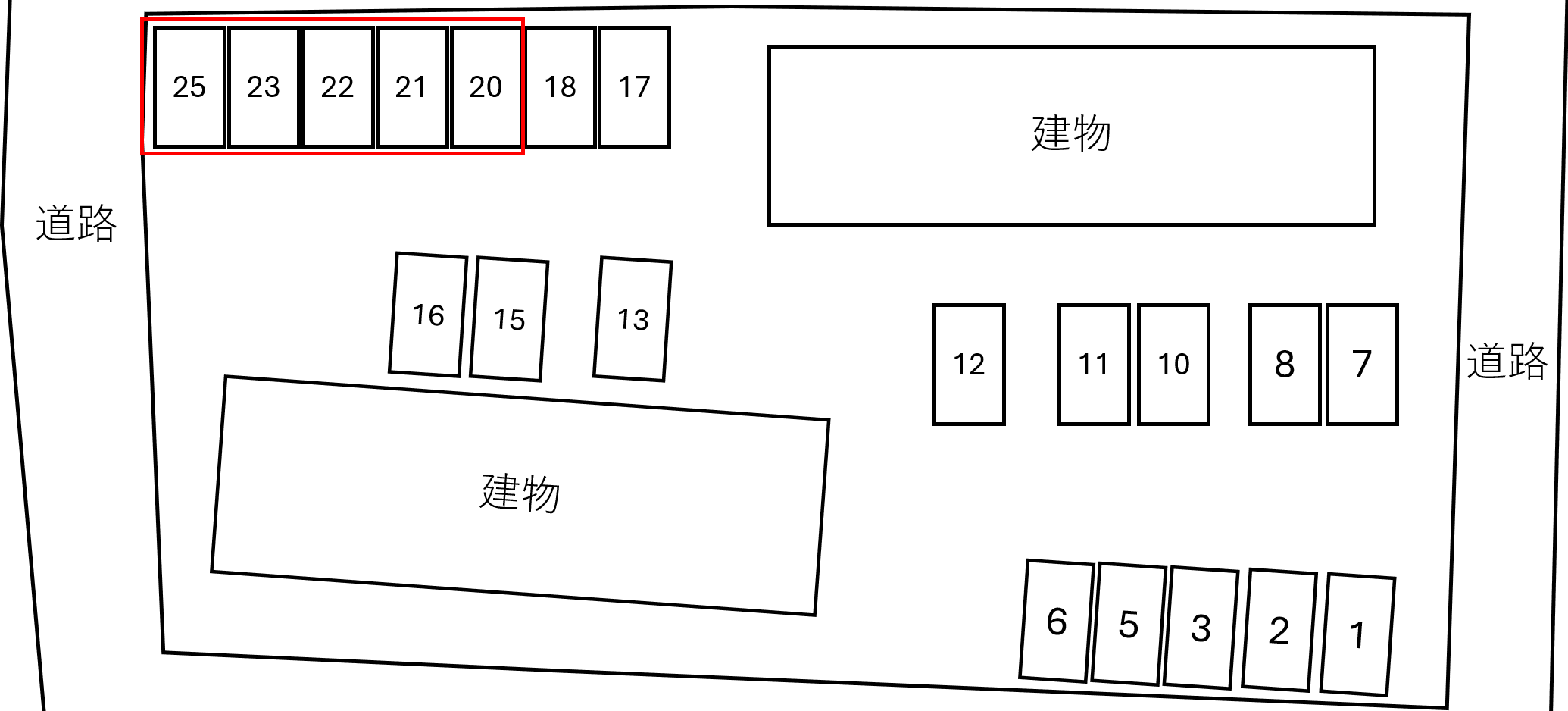 Maison KN AB別駐車場の駐車配置図