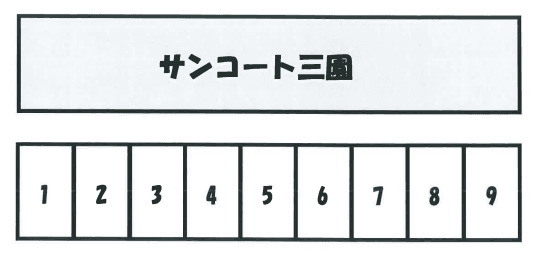 サンコート三園の駐車配置図
