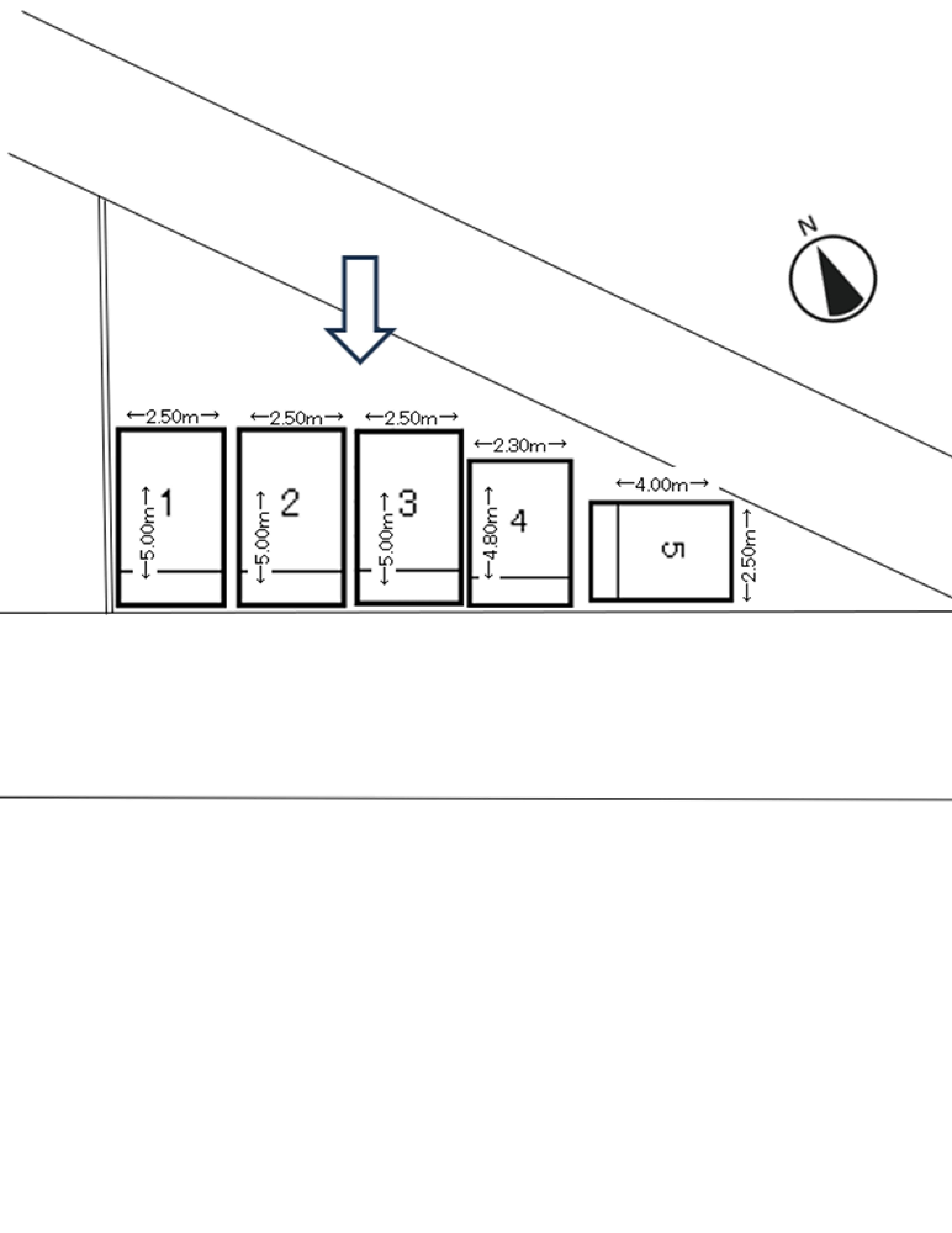 大棚町第8駐車場の駐車配置図