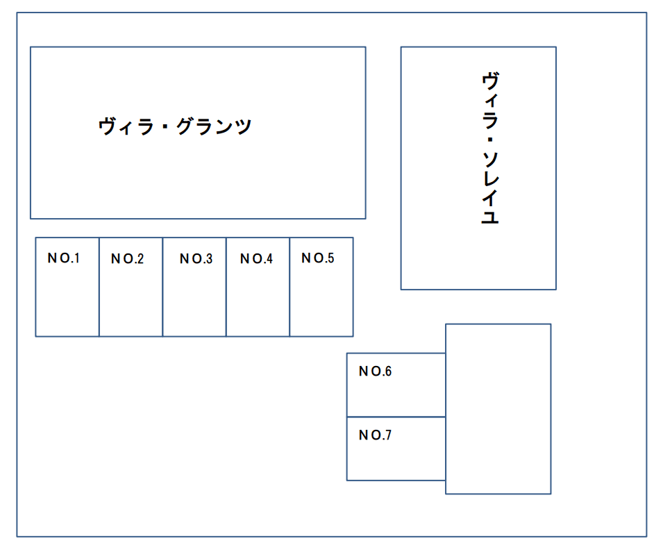 ヴィラ・ソレイユ月極敷地内駐車場の駐車配置図