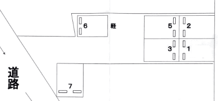 ひなぎくパーキングの駐車配置図