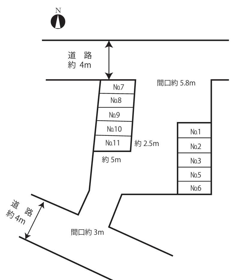 矢畑Yパーキングの駐車配置図