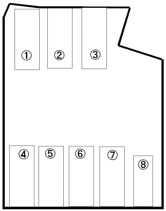 玉城Ⅱ駐車場の駐車配置図