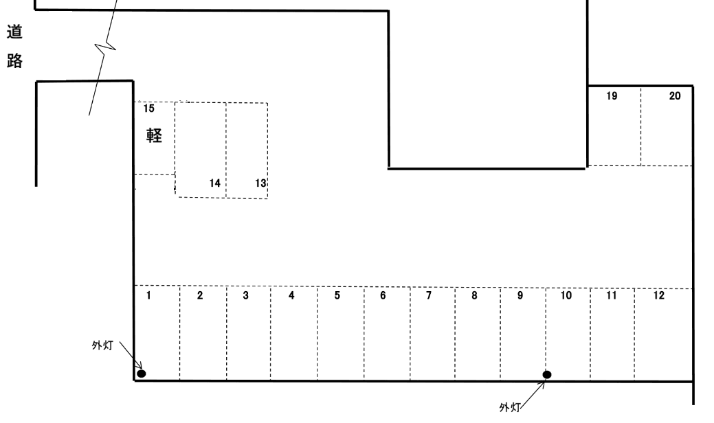 幸町駐車場の駐車配置図