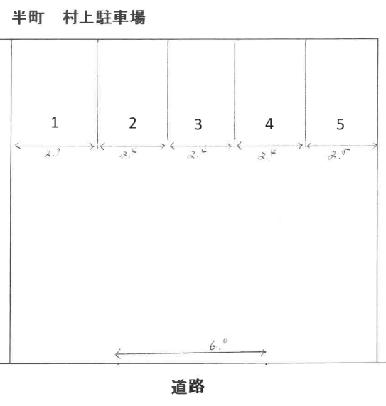 半町村上駐車場の駐車配置図