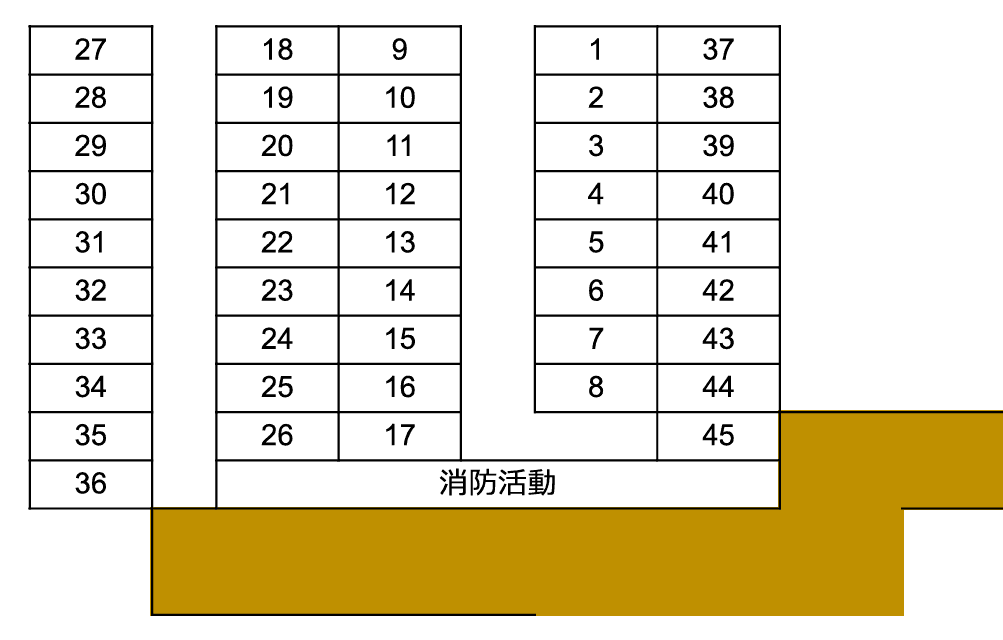 エメロード長沼の駐車配置図