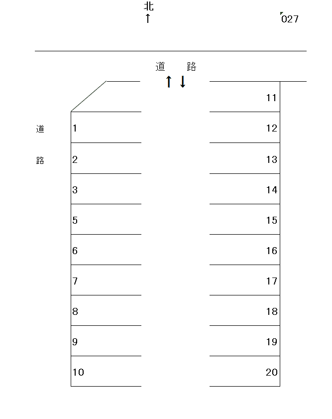 岩倉-27の駐車配置図