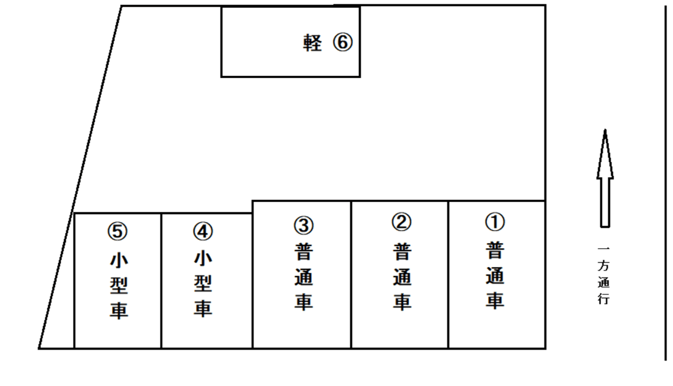 春日光の月極駐車場の駐車配置図