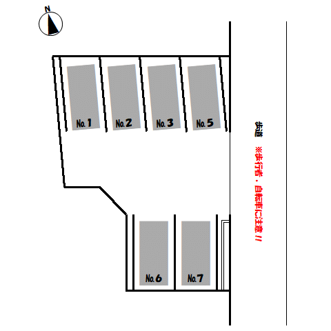 ワイズ・大宮 第6駐車場の駐車配置図