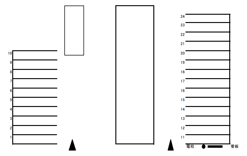 深井駐車場の駐車配置図