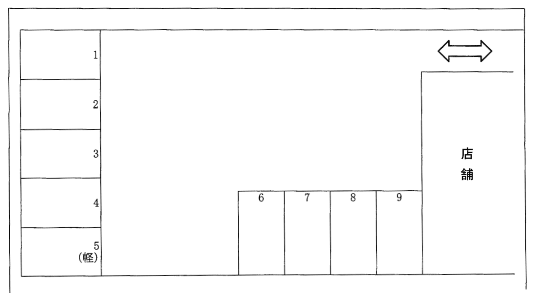 萬葉駐車場の駐車配置図