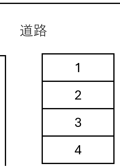 エンター北加賀屋第2の駐車配置図