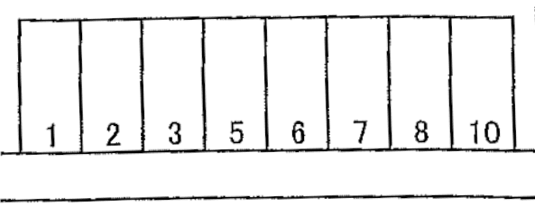 かやばやし駐車場の駐車配置図