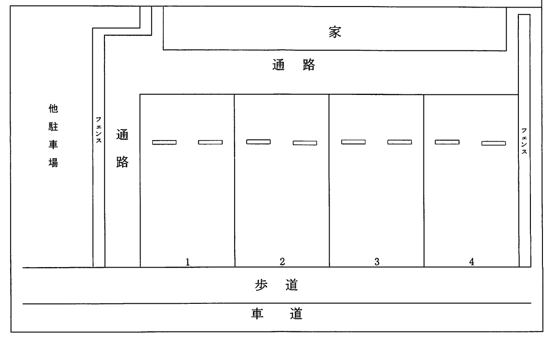 筒井町第2駐車場の駐車配置図