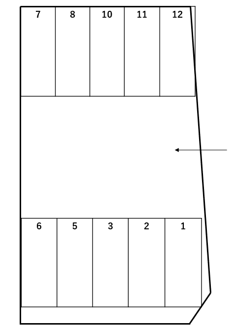 南桜町一丁目相川駐車場の駐車配置図