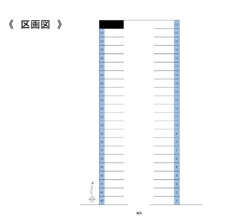 春木駐車場の駐車配置図