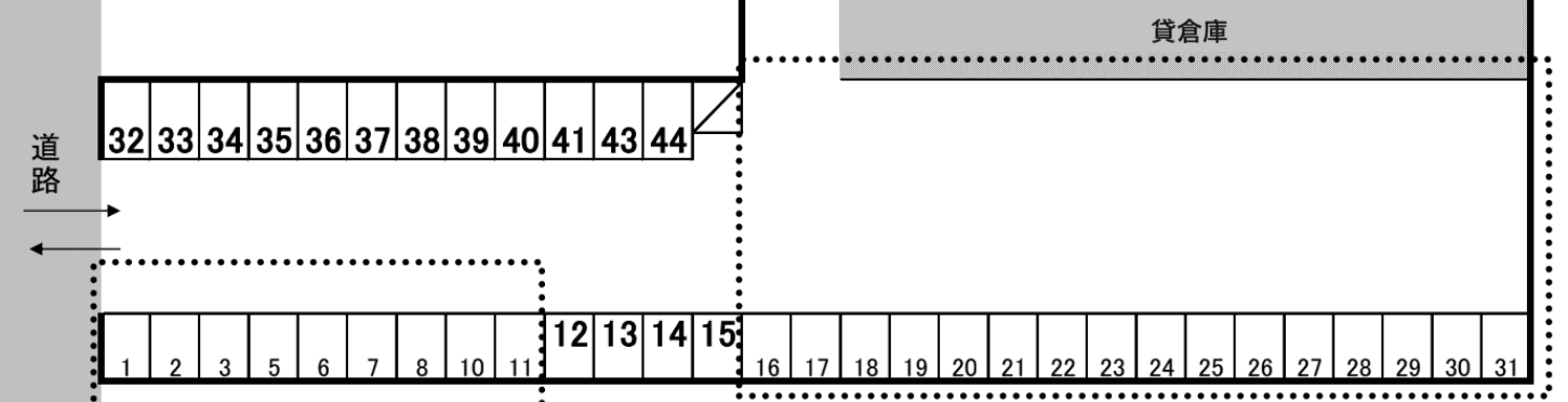 山下駐車場の駐車配置図
