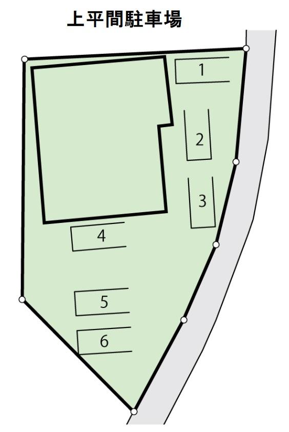 上平間駐車場の駐車配置図