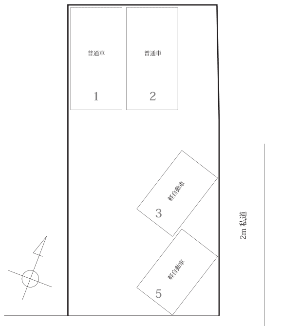 西新井駐車場の駐車配置図