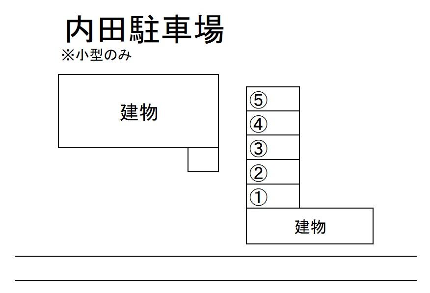 内田駐車場の駐車配置図