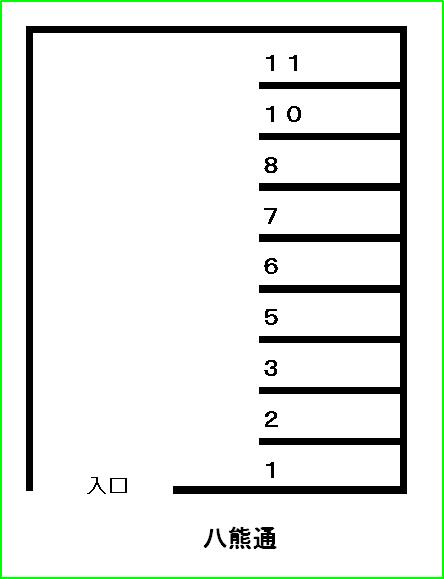 286野田駐車場の駐車配置図