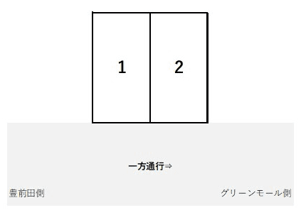 長門町M駐車場の駐車配置図