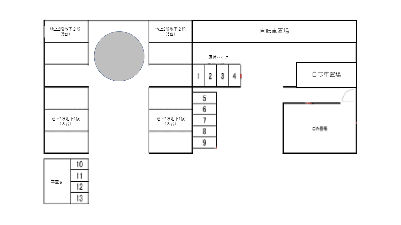 リヴシティ横濱ヒルサイドテラスの駐車配置図