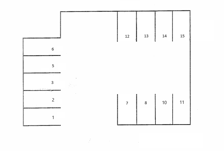 古井駐車場の駐車配置図