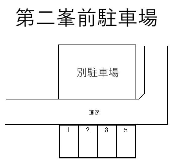 第二峯前駐車場の駐車配置図