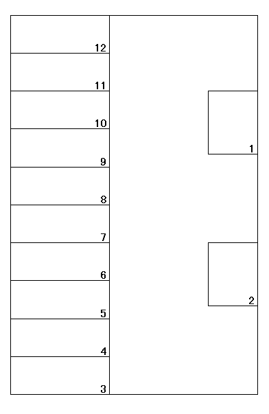 城東4丁目パーキングの駐車配置図