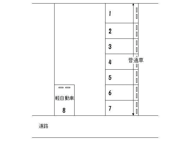 清水町横澤パーキングの駐車配置図