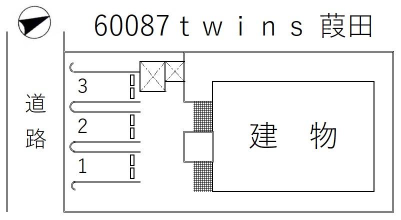 twins 葭田の駐車配置図