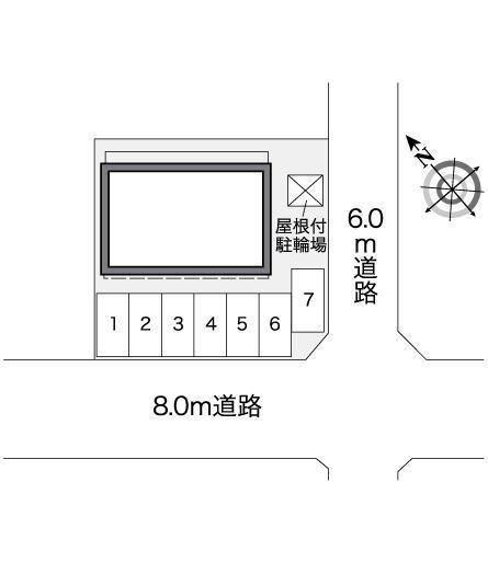 サウス ガーデン(27405)の駐車配置図