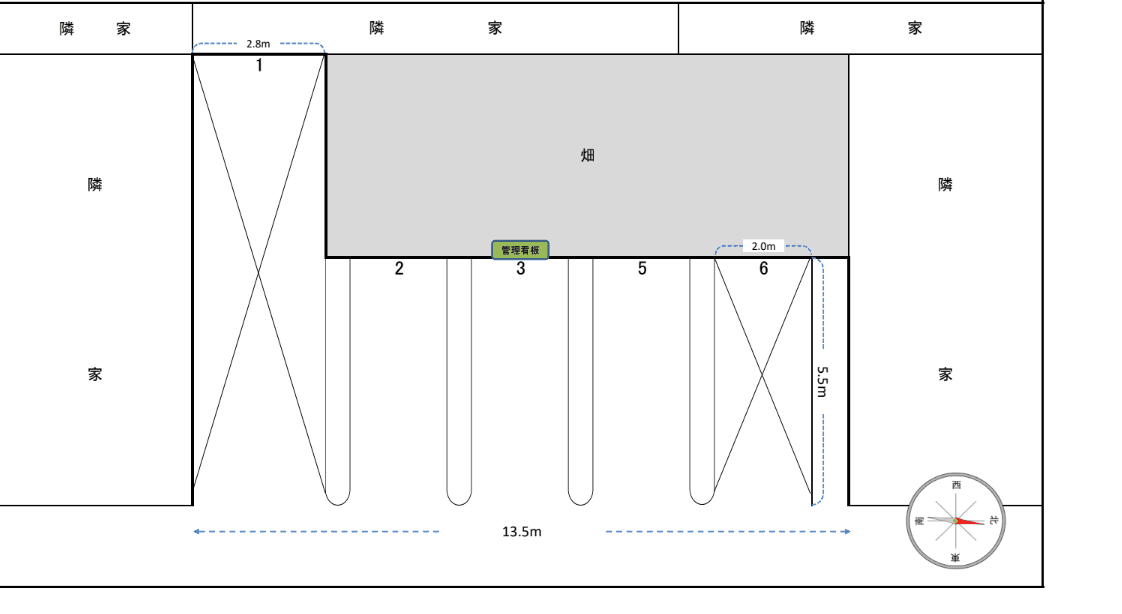 藤沢駐車場の駐車配置図