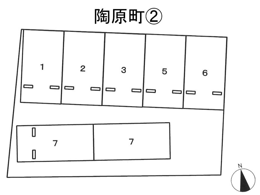 陶原町②の駐車配置図