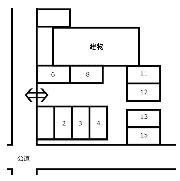矢口32210駐車場の駐車配置図