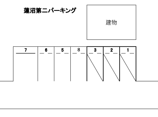 蓮沼第二パーキングの駐車配置図