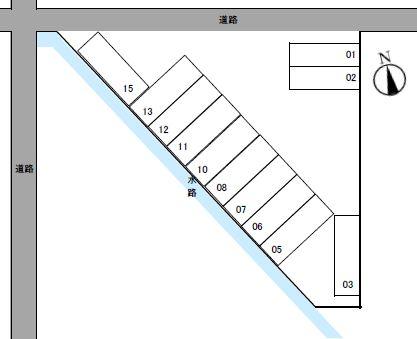 寺西パークの駐車配置図