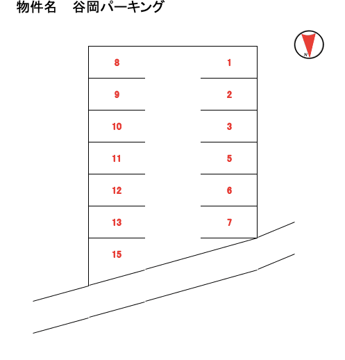 谷岡パーキングの駐車配置図