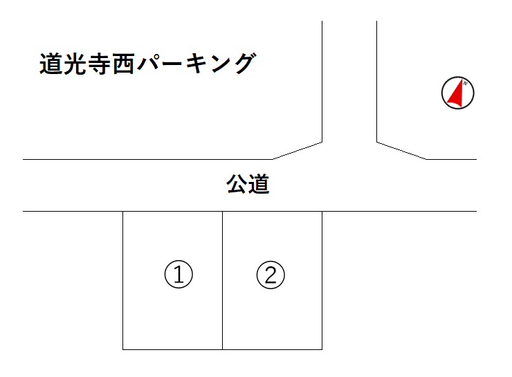 道光寺西パーキングの駐車配置図