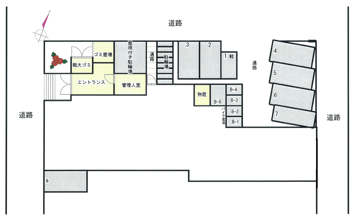 エトワール多摩川パーキングの駐車配置図