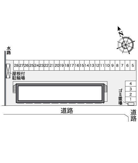 レモングラス横手新町(25454)の駐車配置図